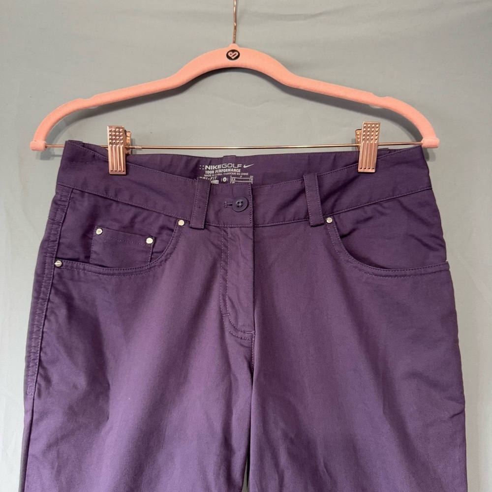 Nike Golf Womens Purple Straight Leg Pants Size 4 Sporty Casual Athletic - Picture 5 of 8